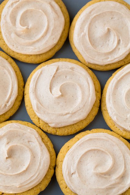 Pumpkin Sugar Cookies With Cinnamon Cream Cheese Frosting Cooking Classy
