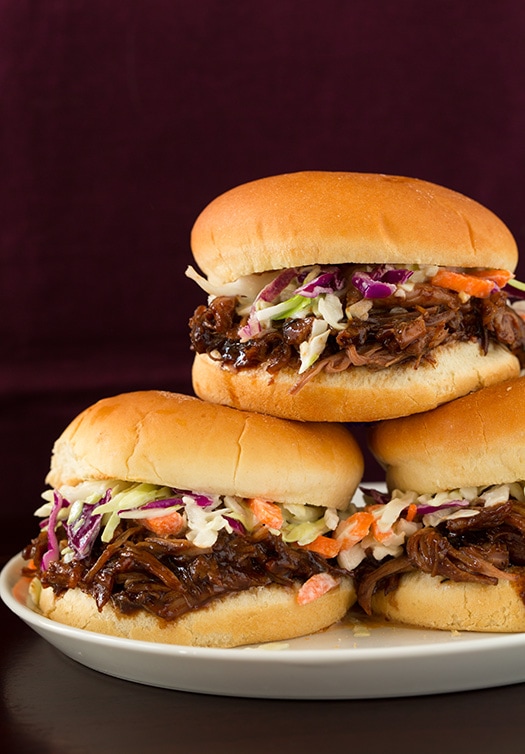 Slow Cooker Honey-Balsamic Pulled Pork Sandwiches | Cooking Classy