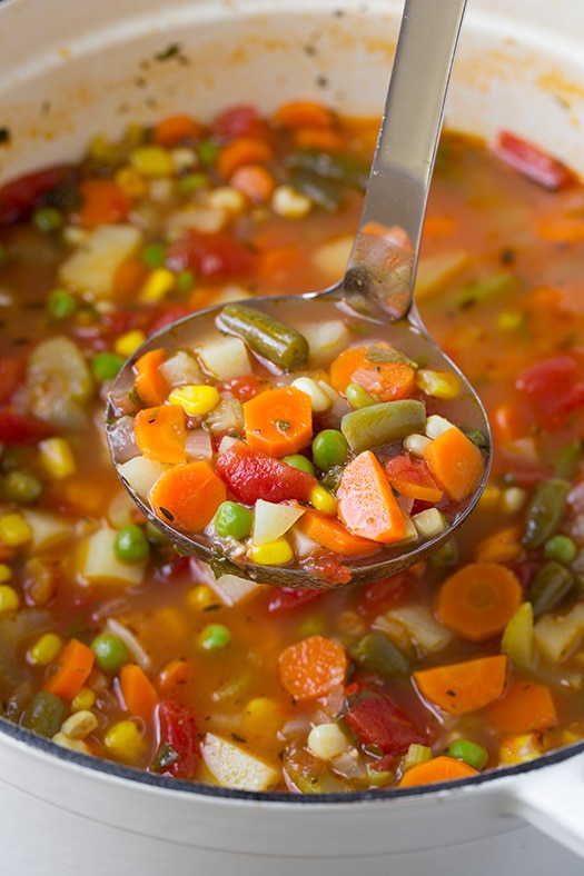 Vegetable Soup Cooking Classy