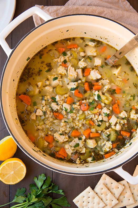 Chicken and Barley Soup | Cooking Classy
