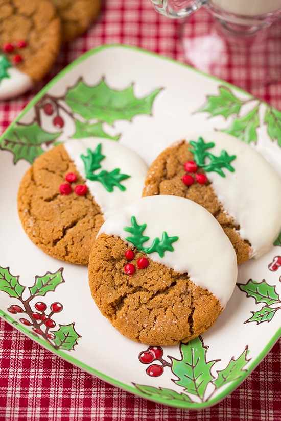 White Chocolate Dipped Ginger Cookies | Cooking Classy