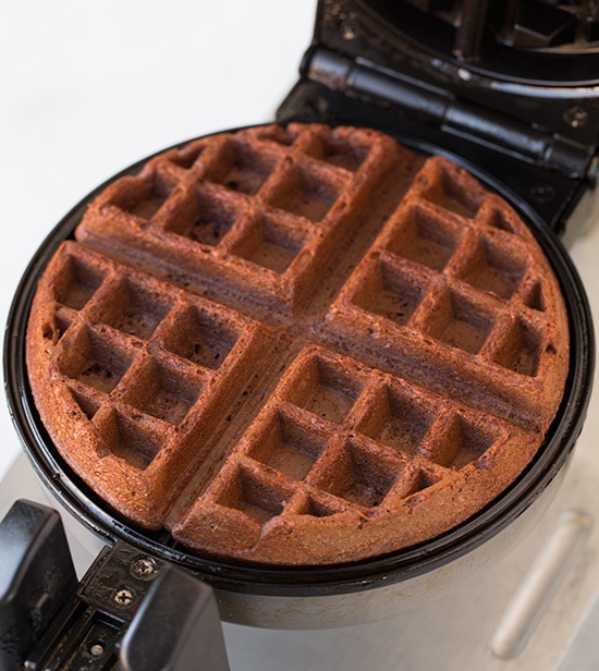 Waffles in a waffle iron
