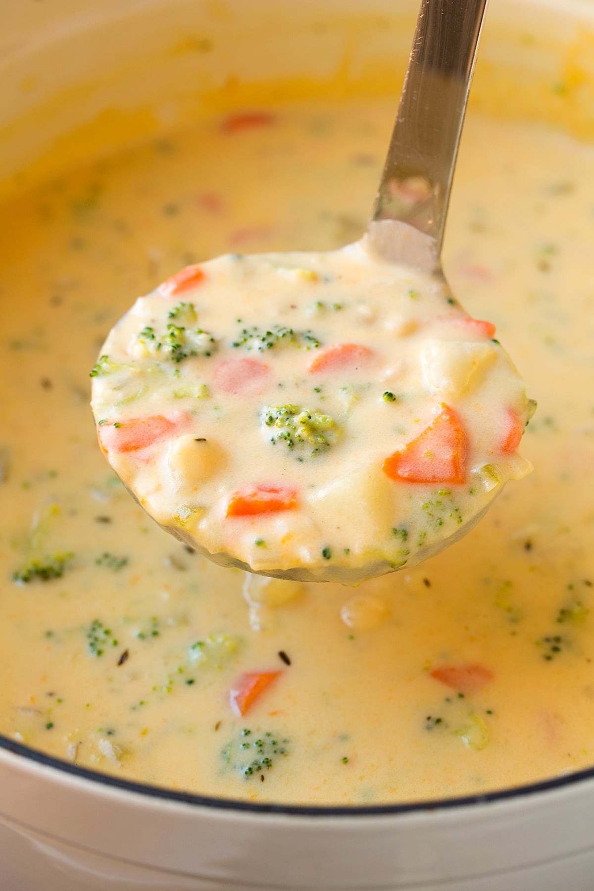 Cheddar Broccoli Potato Soup - Cooking Classy