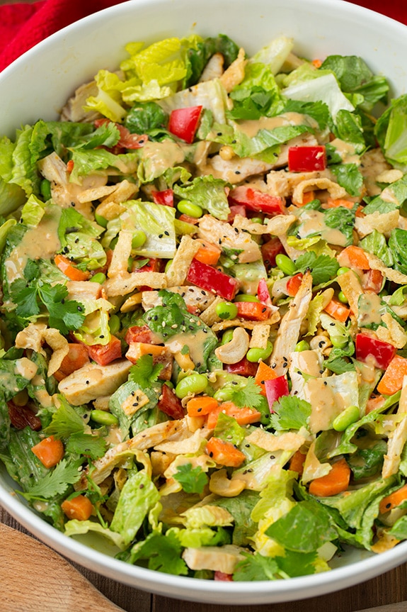 Thai Chicken Salad with Orange Peanut Ginger Dressing | Cooking Classy