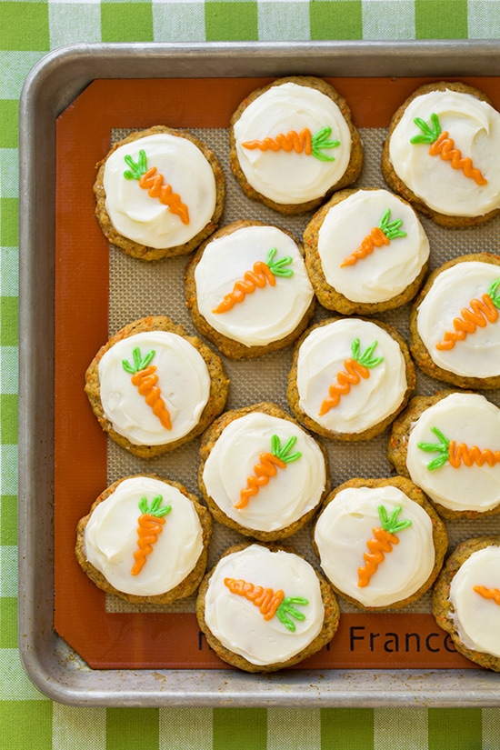 Carrot Cake Cookies with Cream Cheese Frosting | Cooking Classy