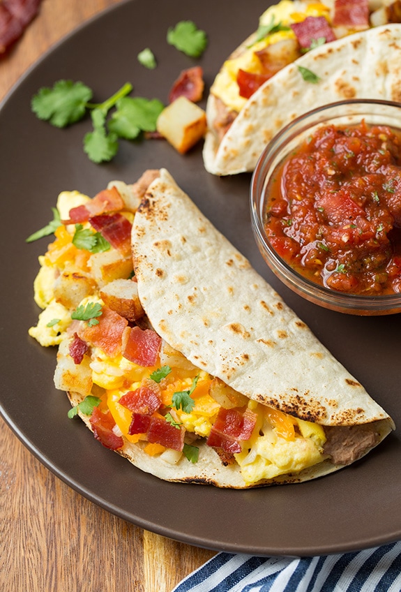 Breakfast Tacos with Fire Roasted Tomato Salsa | Cooking Classy