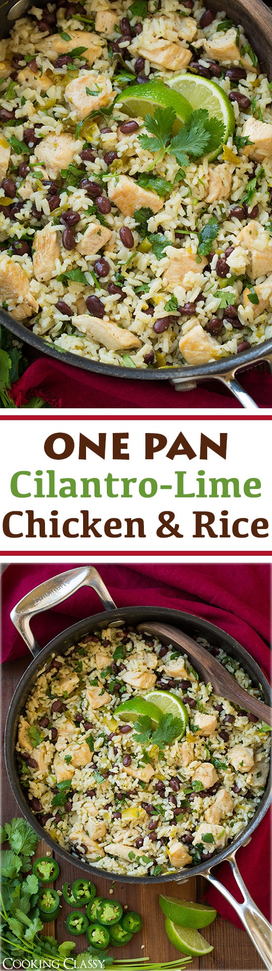 One Pan Cilantro Lime Chicken and Rice with Black Beans Cooking Classy