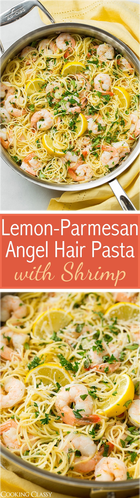 LemonParmesan Angel Hair Pasta with Shrimp Cooking Classy