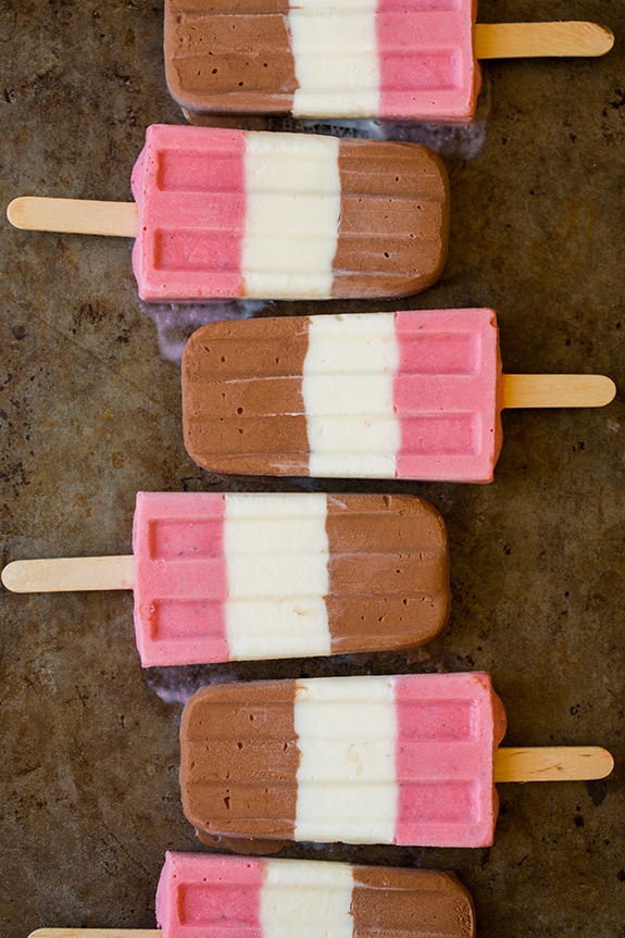 Neapolitan Popsicles | Cooking Classy