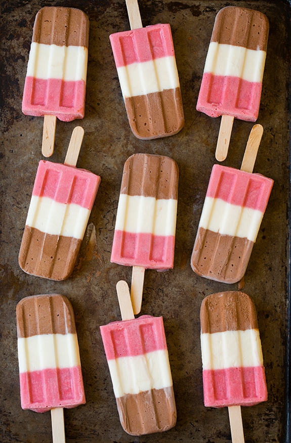 Neapolitan Popsicles | Cooking Classy