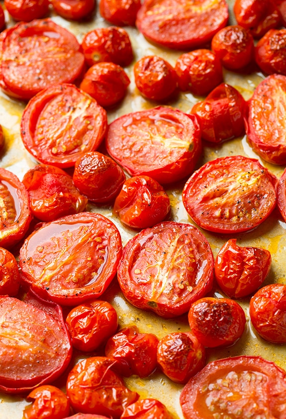 Roasted Tomatoes For Tomato Basil Soup