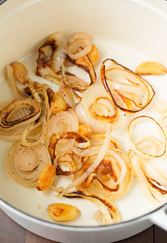 Roasted Onions To Add To Homemade Tomato Basil Soup