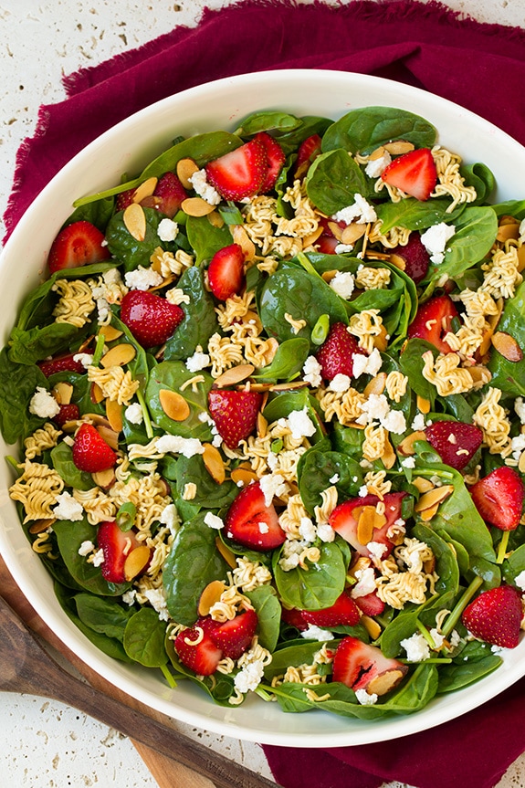 Strawberry Crunch Spinach Salad | Cooking Classy