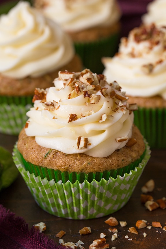 Spiced Zucchini Cupcakes with Cream Cheese Frosting | Cooking Classy