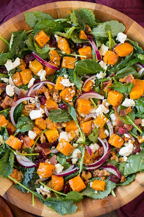 Butternut Squash and Bacon Salad with Maple-Rosemary Vinaigrette | Cooking Classy