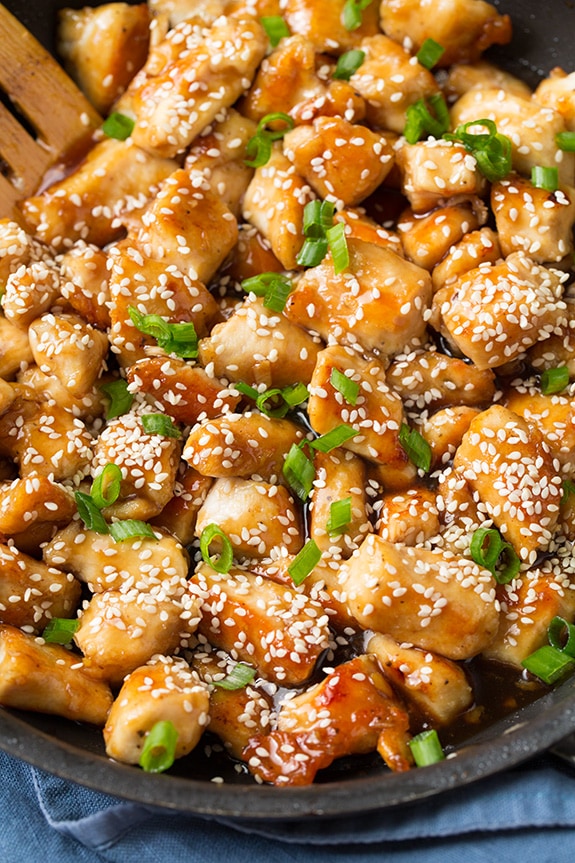 Lighter Honey-Sesame Chicken | Cooking Classy