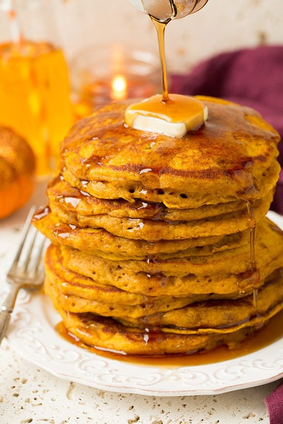 The Best Pumpkin Pancakes - Cooking Classy