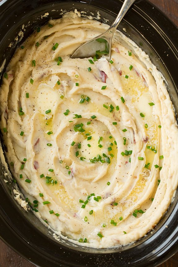 Slow Cooker Creamy Garlic Mashed Potatoes | Cooking Classy