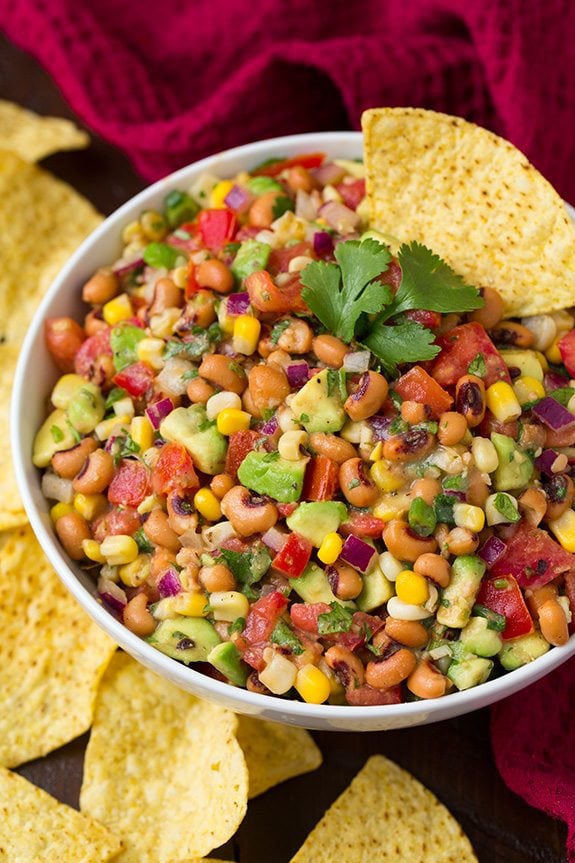 How to make Black eyed pea and corn salsa
