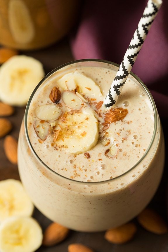 Banana Almond Flax Smoothie - Cooking Classy
