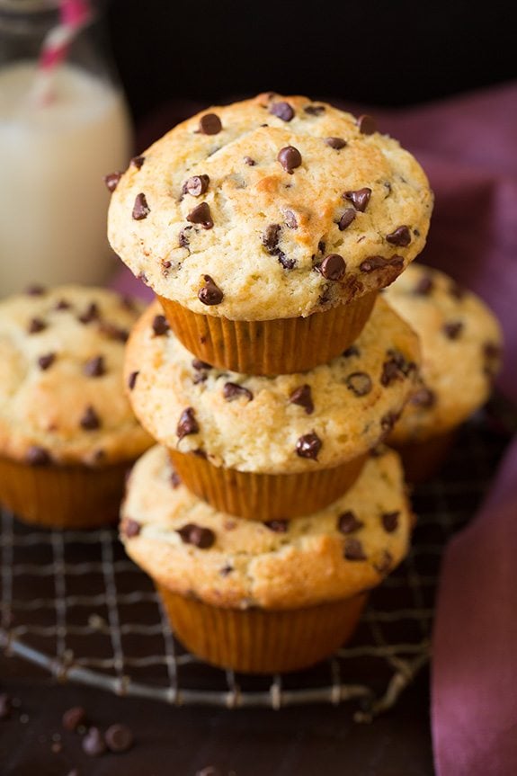 Bakery Style Chocolate Chip Muffins | Cooking Classy