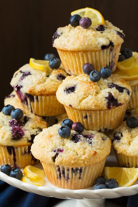 Bakery Style Lemon Blueberry Muffins | Cooking Classy