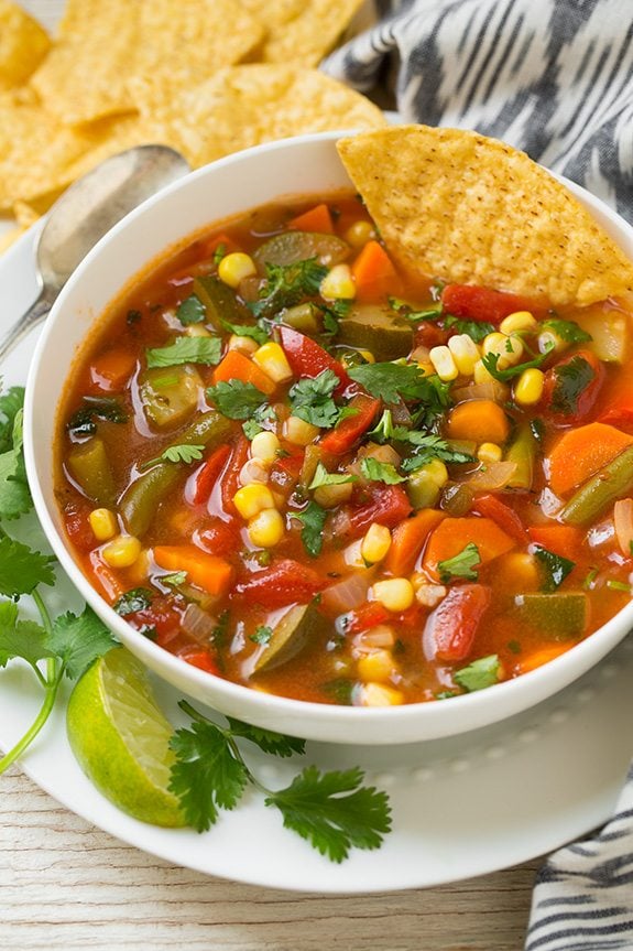 Mexican Vegetable Soup | Homemade Vegetable Soup Recipes