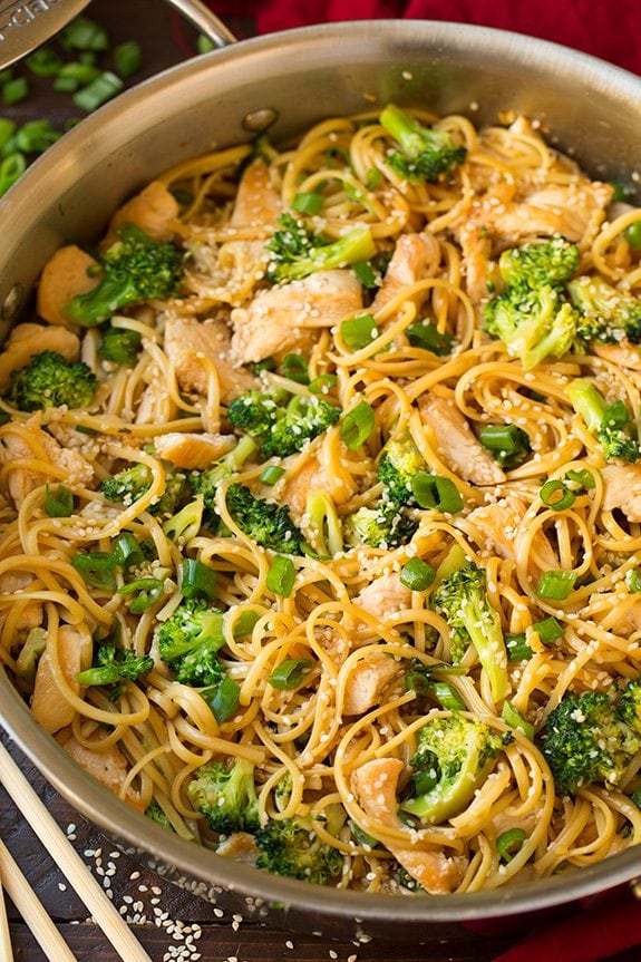 Sesame Noodles with Chicken and Broccoli | Cooking Classy
