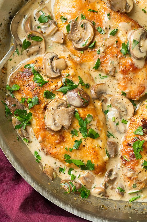 Skillet Chicken with Creamy Mushroom Sauce | Cooking Classy