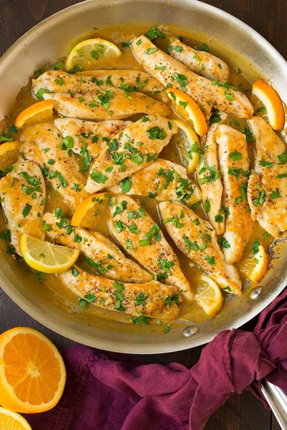 Skillet Citrus Chicken Tenders Cooking Classy
