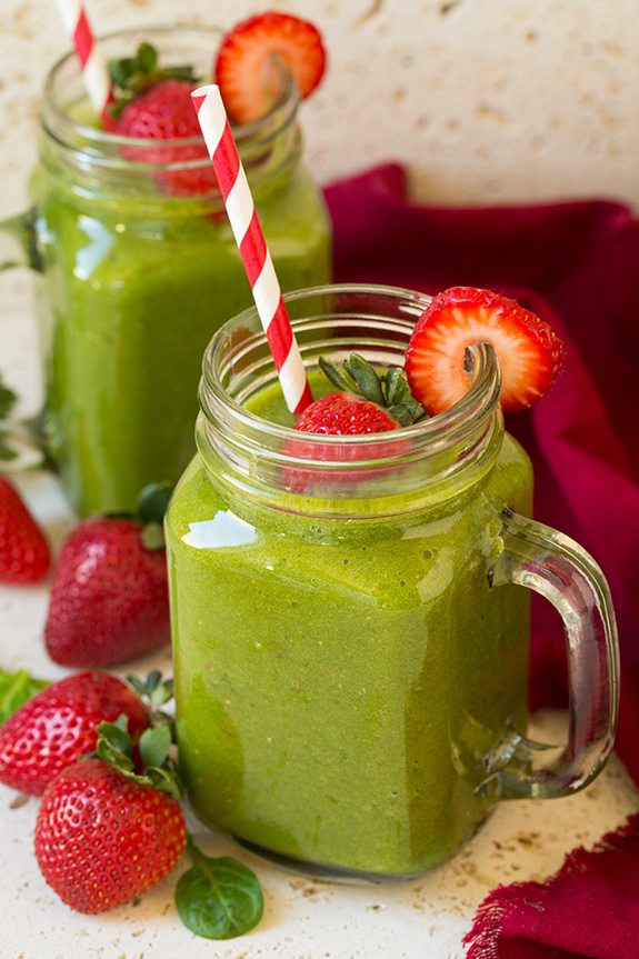 Strawberry Spinach Green Smoothie | Cooking Classy