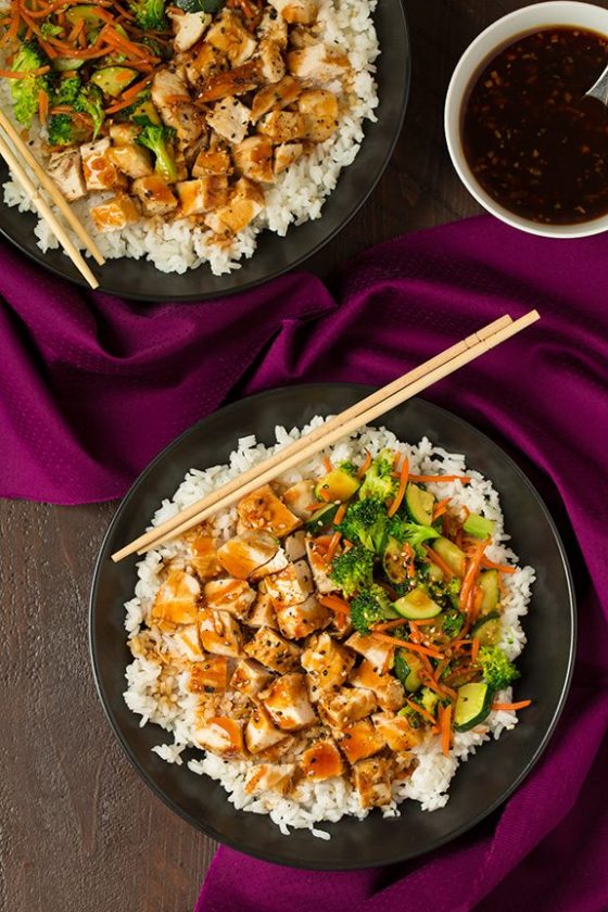 Grilled Teriyaki Chicken Bowls (with Rice & Veggies!) Cooking Classy