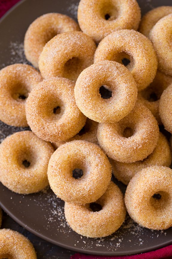 Baked Cinnamon Sugar Mini Donuts | Cooking Classy