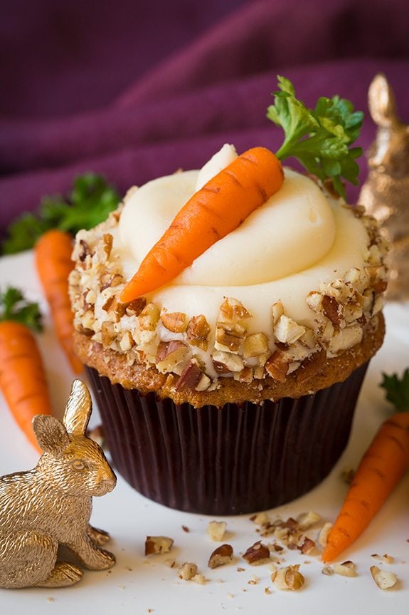 Carrot Cake Cupcakes with Cream Cheese Frosting | Cooking Classy