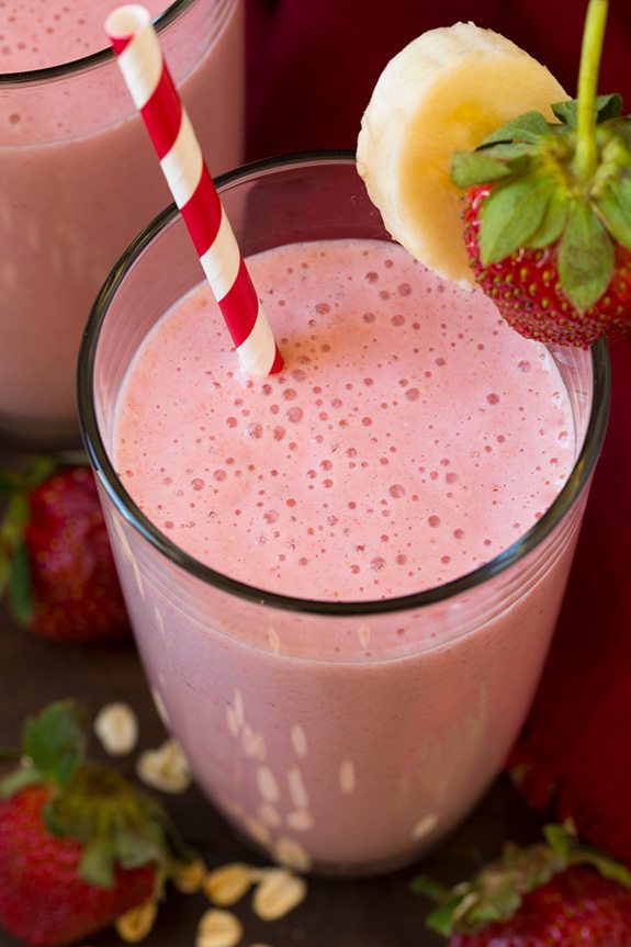 Strawberry Banana Oat Smoothie | Cooking Classy