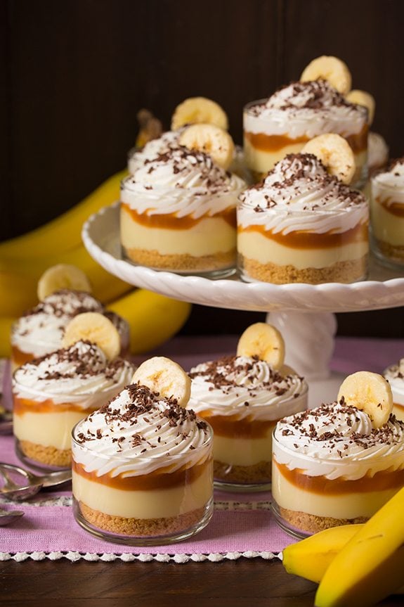 Banana Cream Pie Cups with Salted Caramel Sauce | Cooking Classy