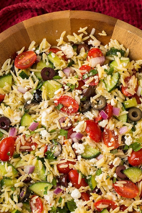 Greek Orzo Salad With Feta - Cooking Classy