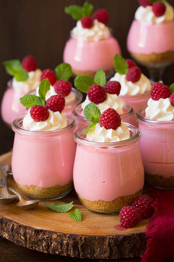 Pretty Raspberry Cheesecake Cups  you need this delicious summer dessert  - Passionate About Baking