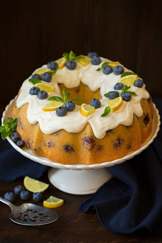 Lemon Blueberry Bundt Cake (with Cream Cheese Icing
