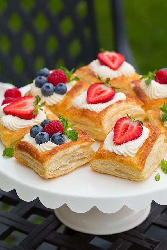 Puff Pastry Fruit Tarts with Ricotta Cream Filling | Cooking Classy