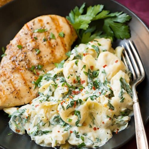 Creamy Spinach Artichoke Tortellini Cooking Classy