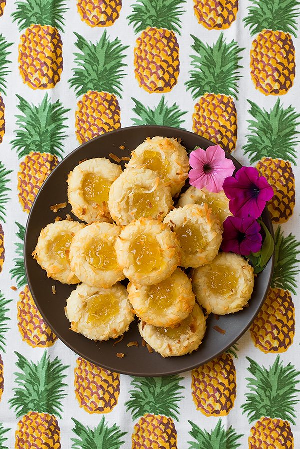 Pineapple Coconut Thumbprint Cookies | Cooking Classy
