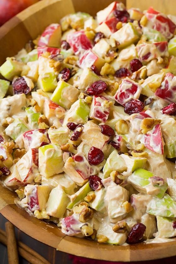 Apple Fruit Salad With Creamy Cinnamon Dressing Cooking Classy