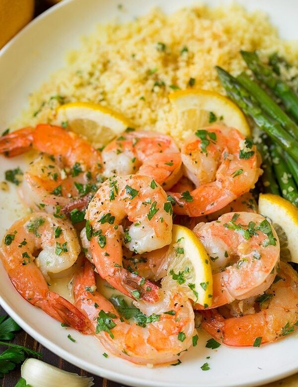 Baked Shrimp (with Garlic Lemon Butter Sauce) Cooking Classy