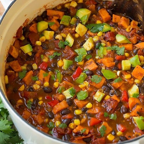 Roasted Sweet Potato Chili With Black Beans Cooking Classy