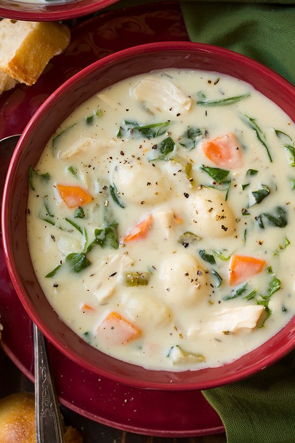 Creamy Chicken and Gnocchi Soup (Olive Garden Copycat) - Cooking Classy