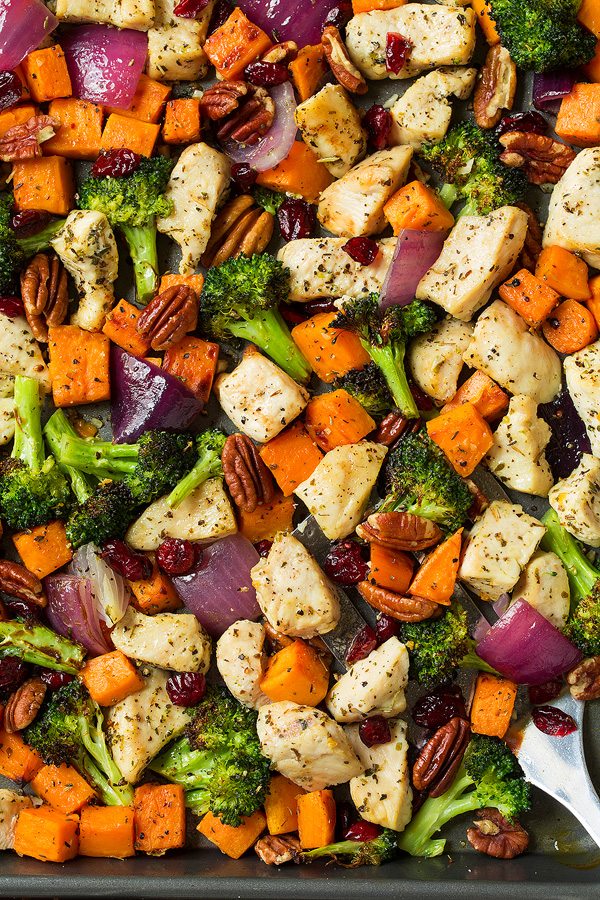 Chicken Broccoli and Sweet Potato Sheet Pan Dinner | Cooking Classy