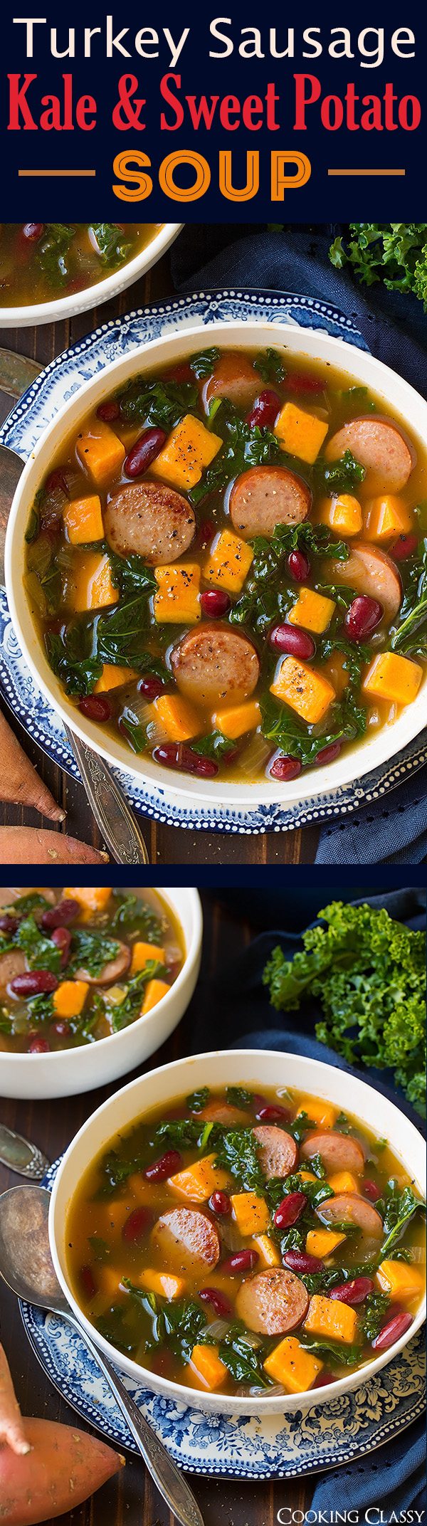 Sausage Kale and Sweet Potato Soup
