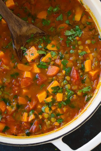 Sweet Potato Soup (Healthy Moroccan Lentil) - Cooking Classy