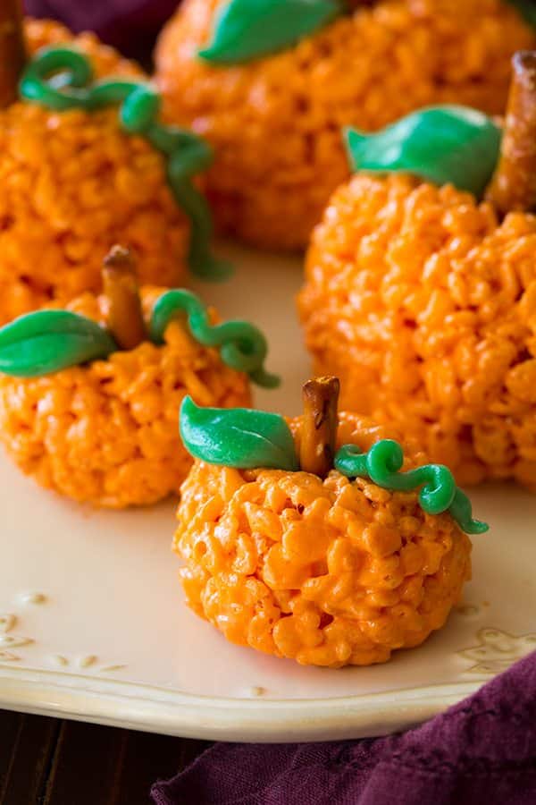 Pumpkin Rice Krispie Treats | Cooking Classy